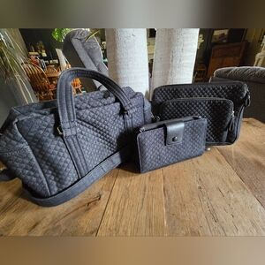 Quilted Denim 4 Piece Set